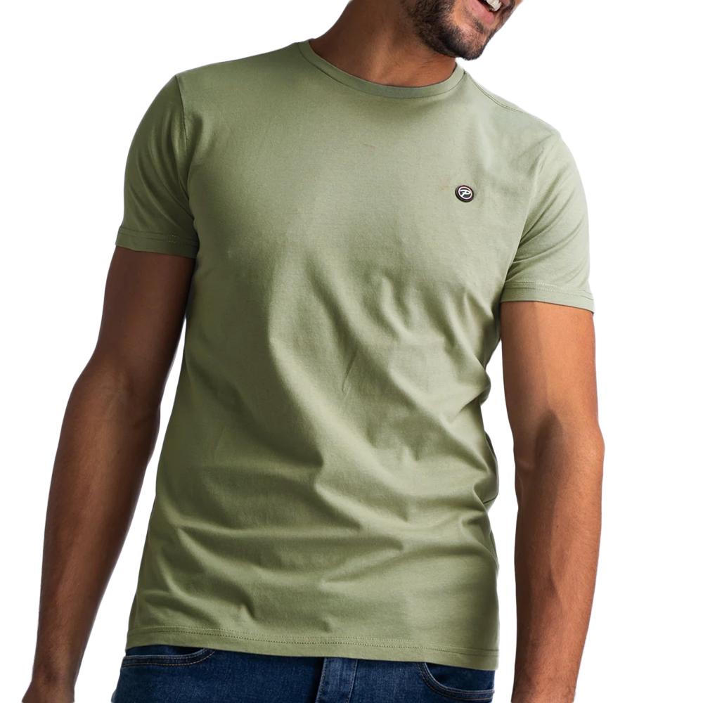 T-shirt Kaki Homme Petrol Industries Tan pas cher