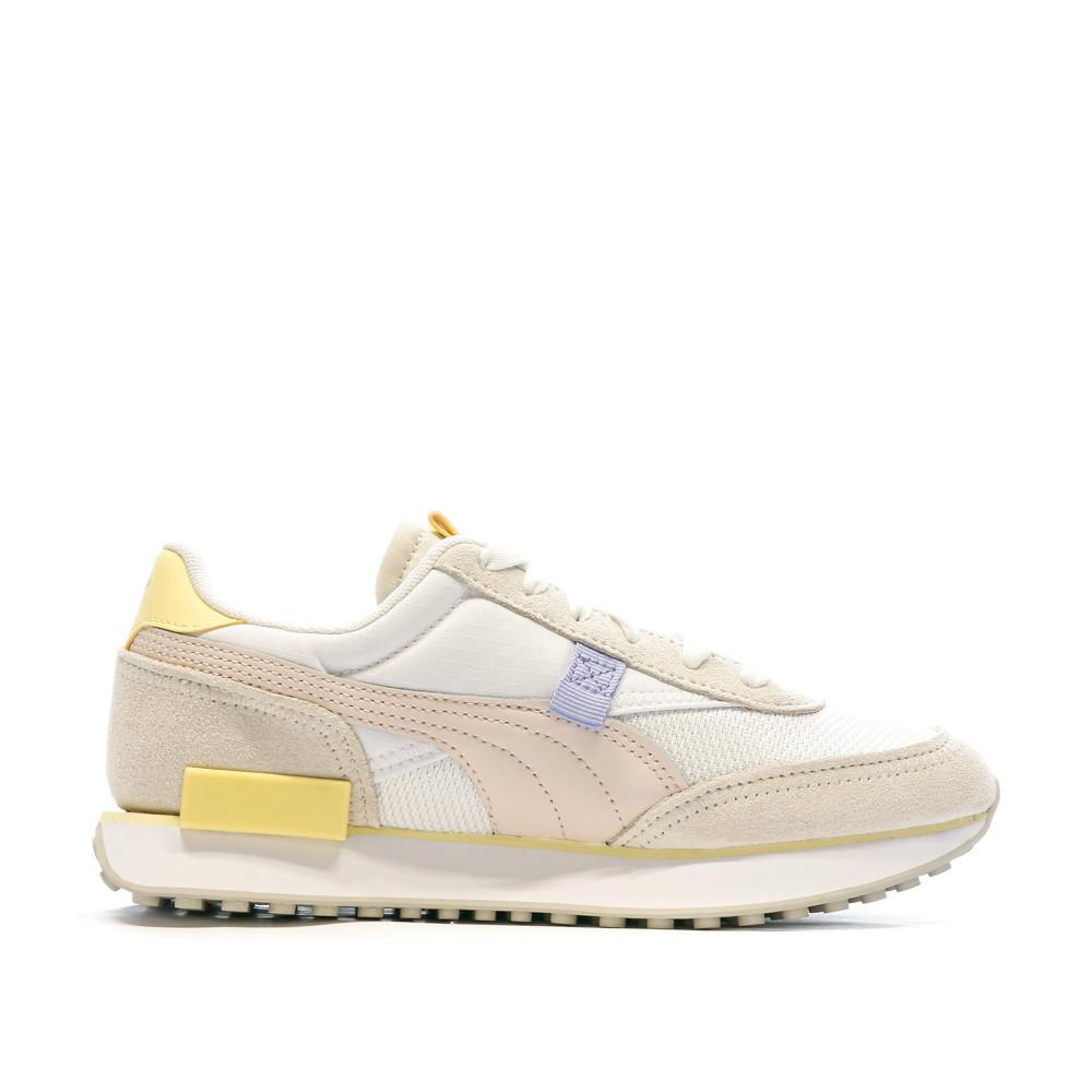 Baskets Blanc/Beige Femme Puma Future Rider vue 2