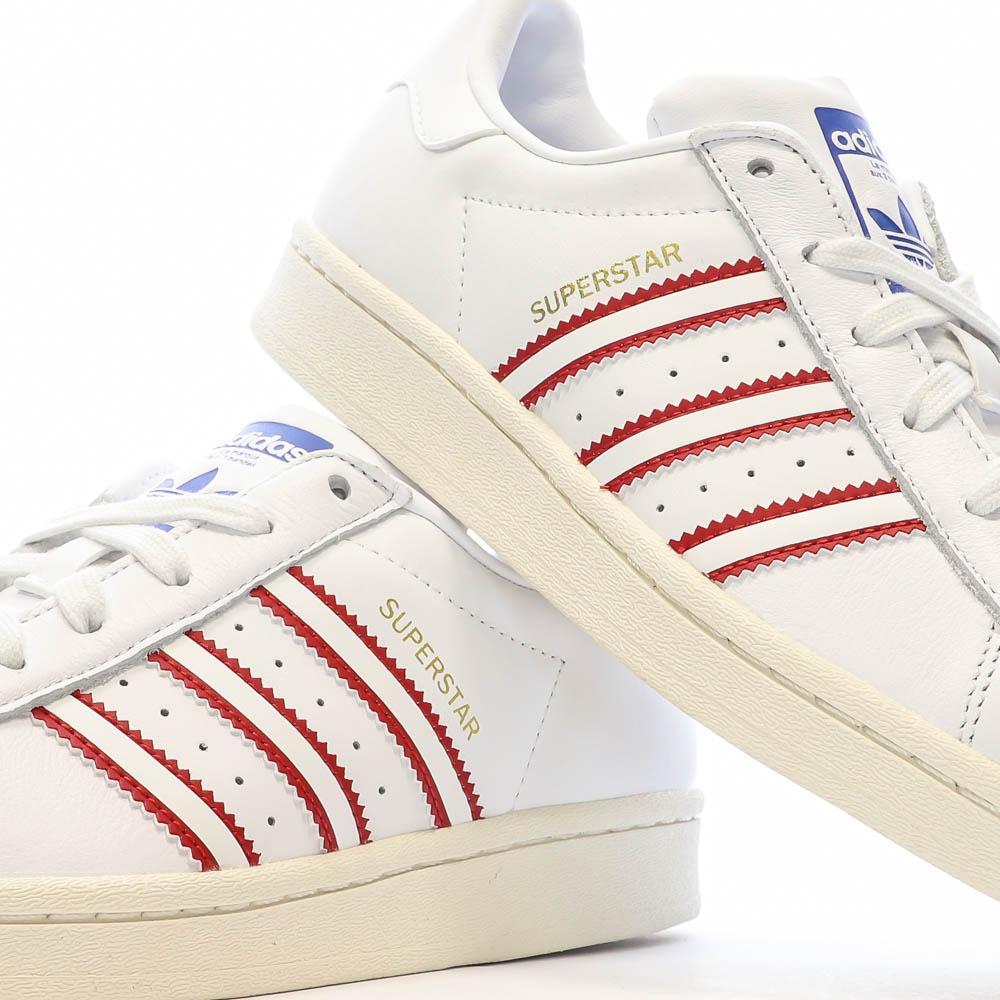 Baskets Blanche Rouge Femme Adidas Superstar J Espace des marques