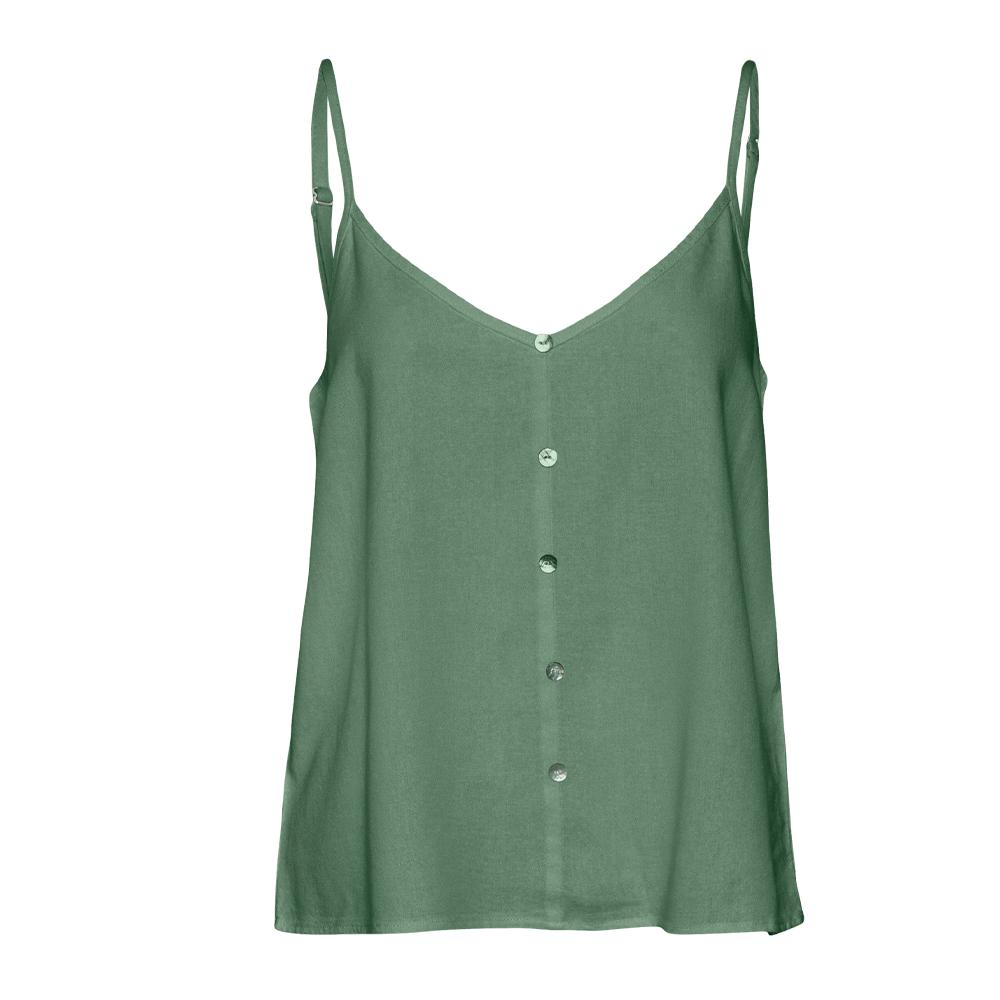 Top Vert Femme Vero Moda Singlet pas cher