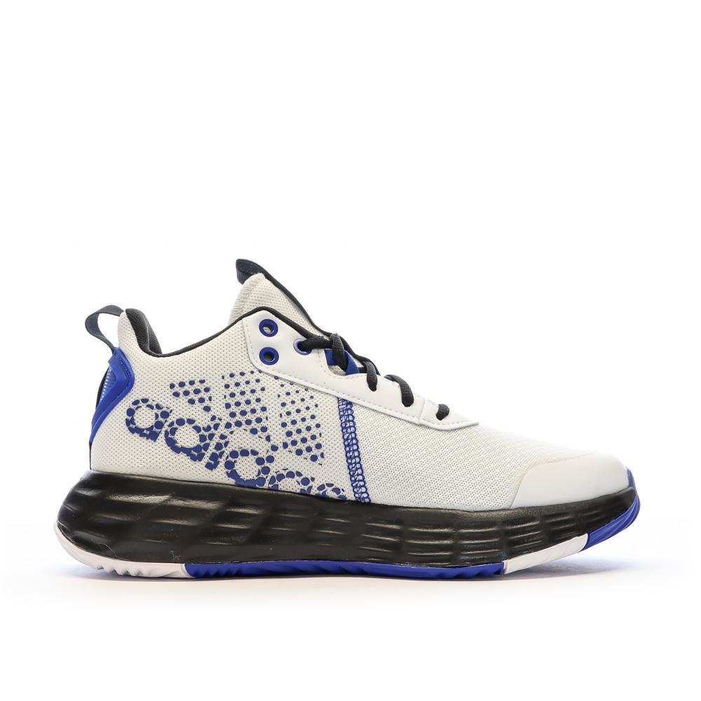 Baskets Blanches/Bleu Homme Adidas Ownthegame 2.0 vue 2