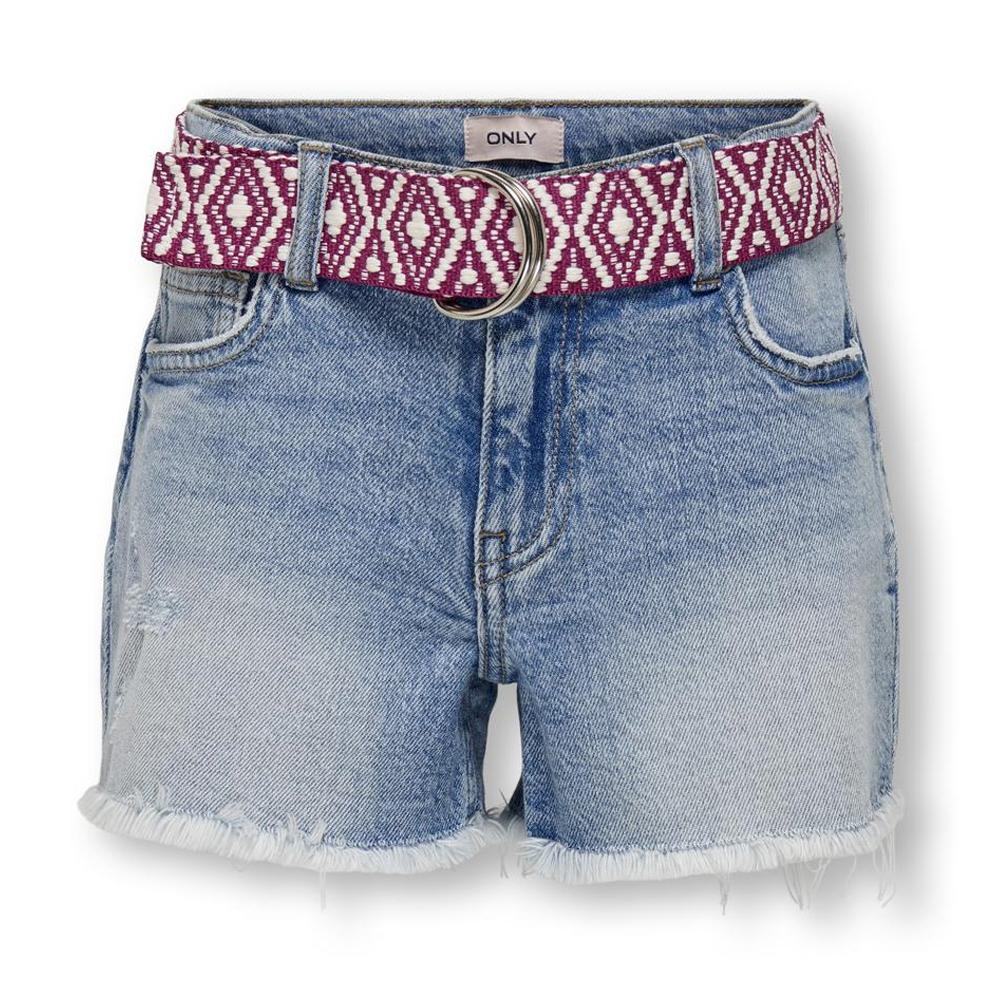 Short Bleu Fille Kids ONLY Kogrobyn pas cher