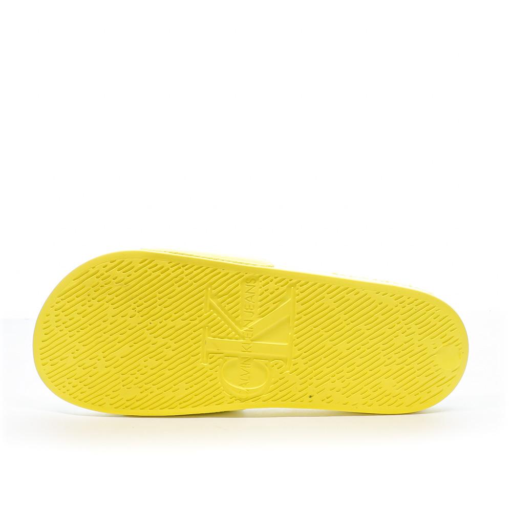 Claquettes Jaune Femme Calvin Klein Jeans Slide Monogram vue 2