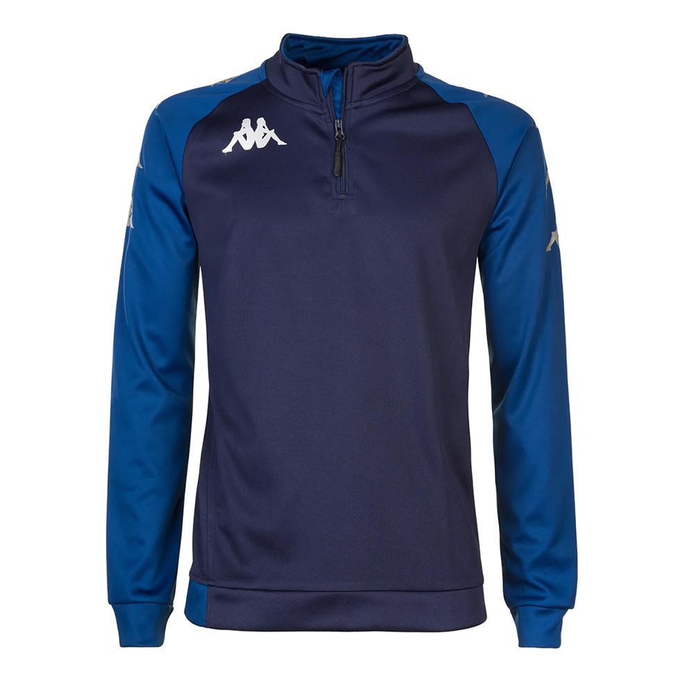 Sweat D'entrainement 1/2 zip Marine Garçon Kappa Trieste pas cher