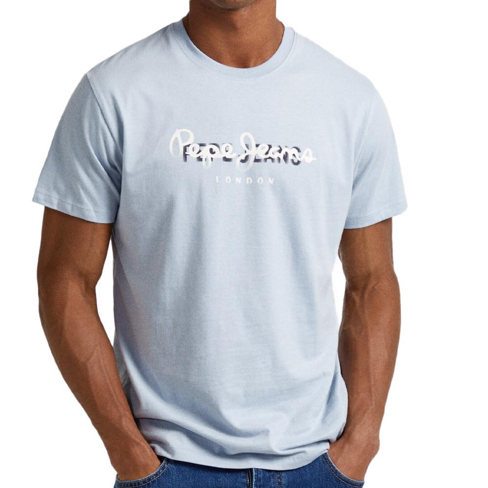 T-shirt Bleu Homme Pepe jeans Keegan pas cher