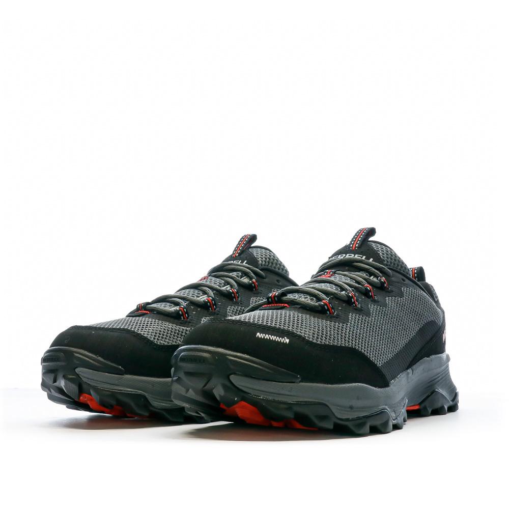 Chaussures de randonnée Gris/Rouge Homme Merrell Speed Strike vue 6