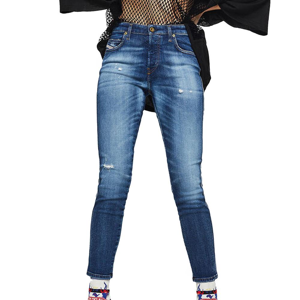 Jean Skinny Bleu denim Femme Diesel Babhila pas cher