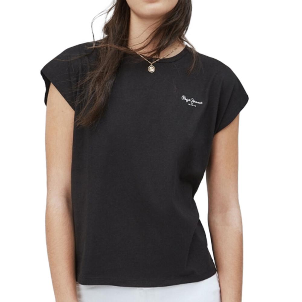 T-shirt Noir Femme Pepe Jeans Bloom pas cher