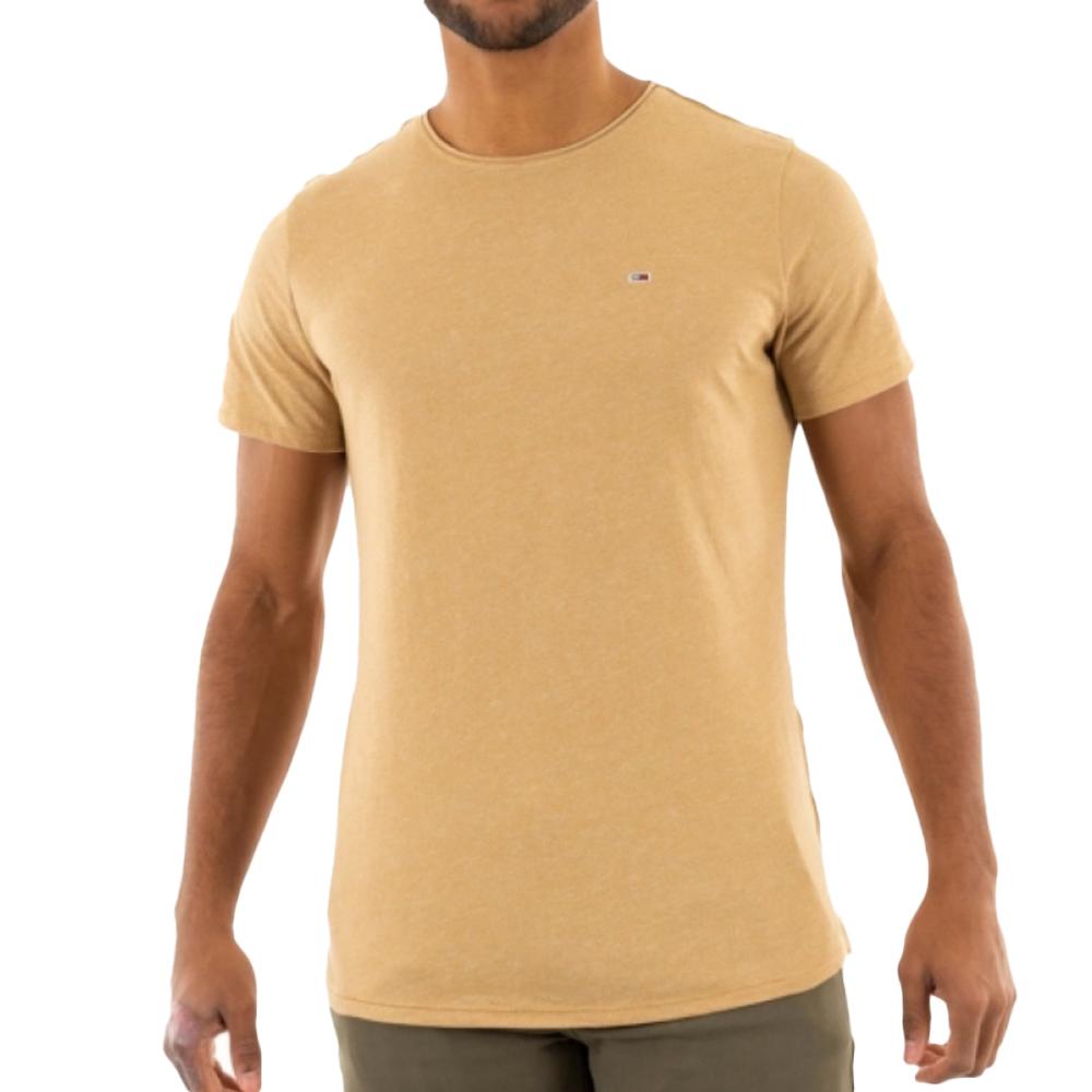 T-shirt Beige Homme Tommy Hilfiger Slim Jaspe pas cher