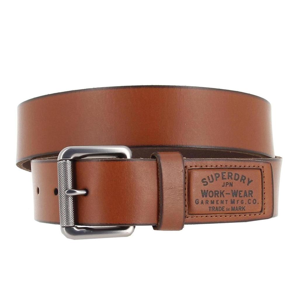 Ceinture Marron Clair Homme Superdry Badgeman Belt pas cher