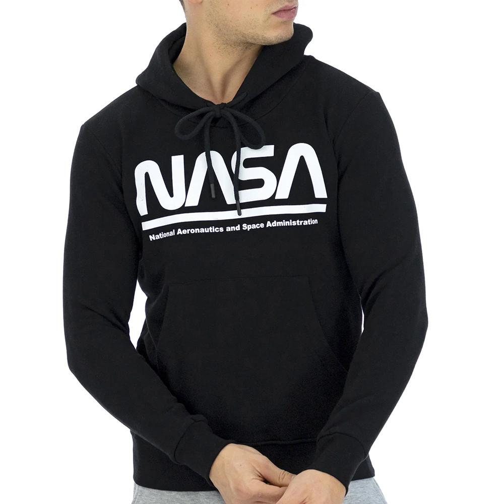 Sweat à capuche Noir Homme Nasa 05H pas cher