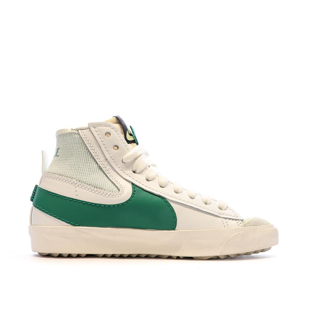 Baskets Blanches/Vertes Homme Nike Blazer Mid '77 vue 2