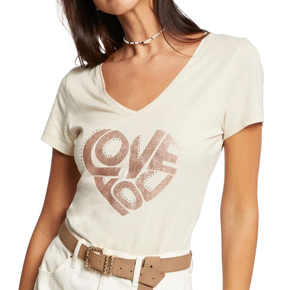 T-shirt Beige Femme Morgan DCOOL pas cher