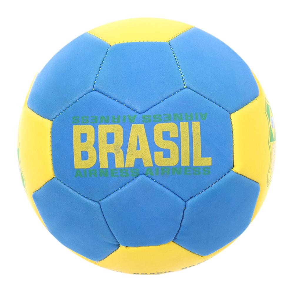 Brasil Ballon de foot Jaune/Bleu Airness Minisoft pas cher