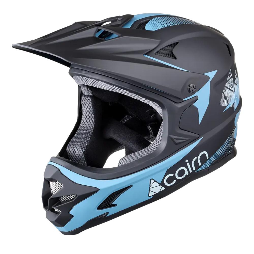 Casque intégral Noir/Bleu Ciel Adulte Cairn X Track pas cher