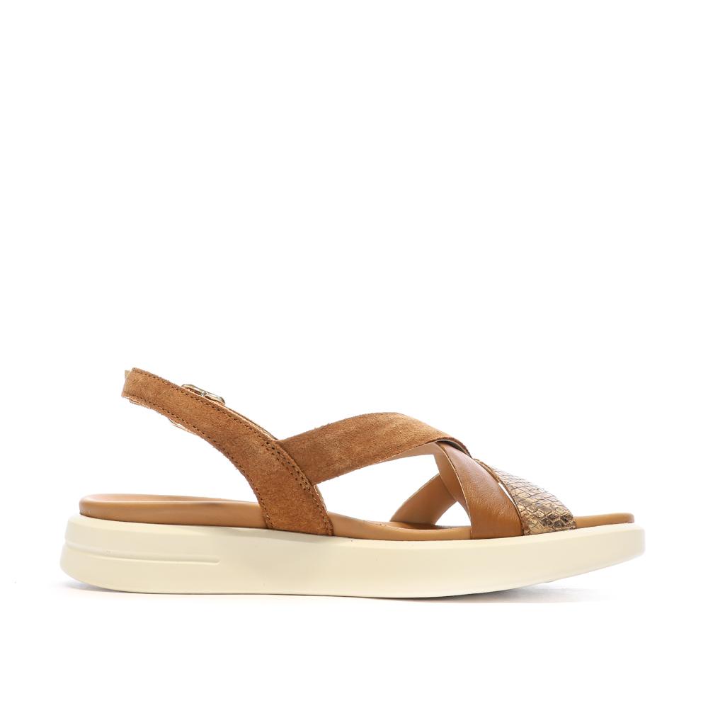 Sandales Cognac Femme Geox Xand vue 2