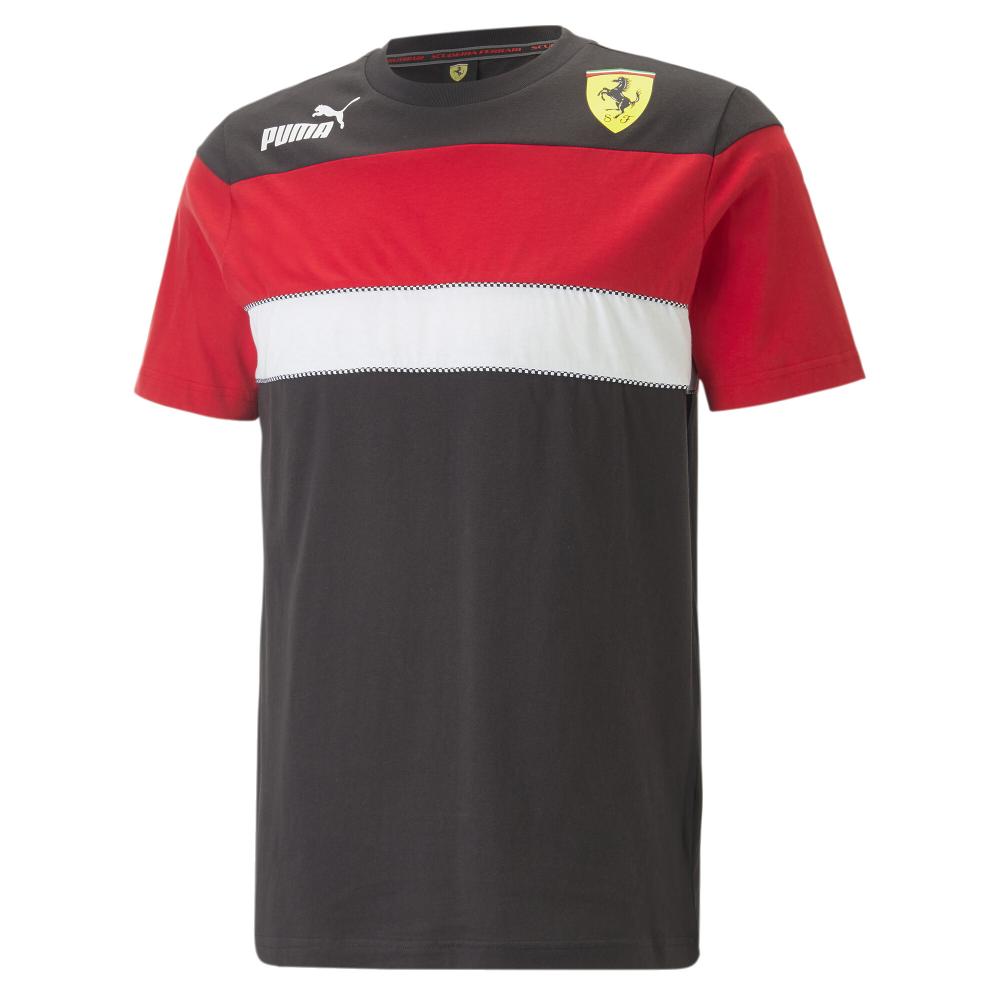 T-shirt Rouge/Noire Homme Puma Ferrari Race pas cher