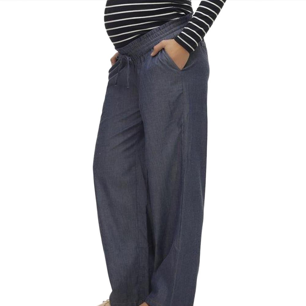 Pantalon Bleu Femme Mamalicious Talia pas cher