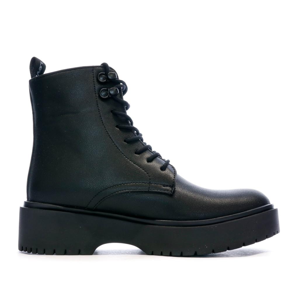 Boots en Cuir Noir Femme Levi's Bria vue 2