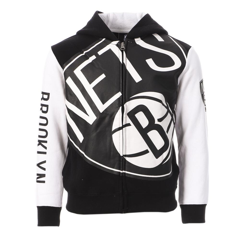 Sweat Zippé Noir Garçon NBA Brooklyn Nets pas cher