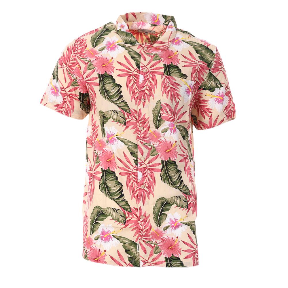 Chemise Jaune/Rose Homme American People Cabiai pas cher