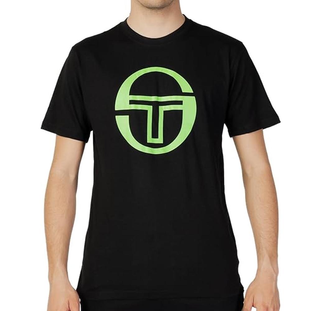 T-shirt Noir/Orange Homme Sergio Tacchini Stadium NAO pas cher