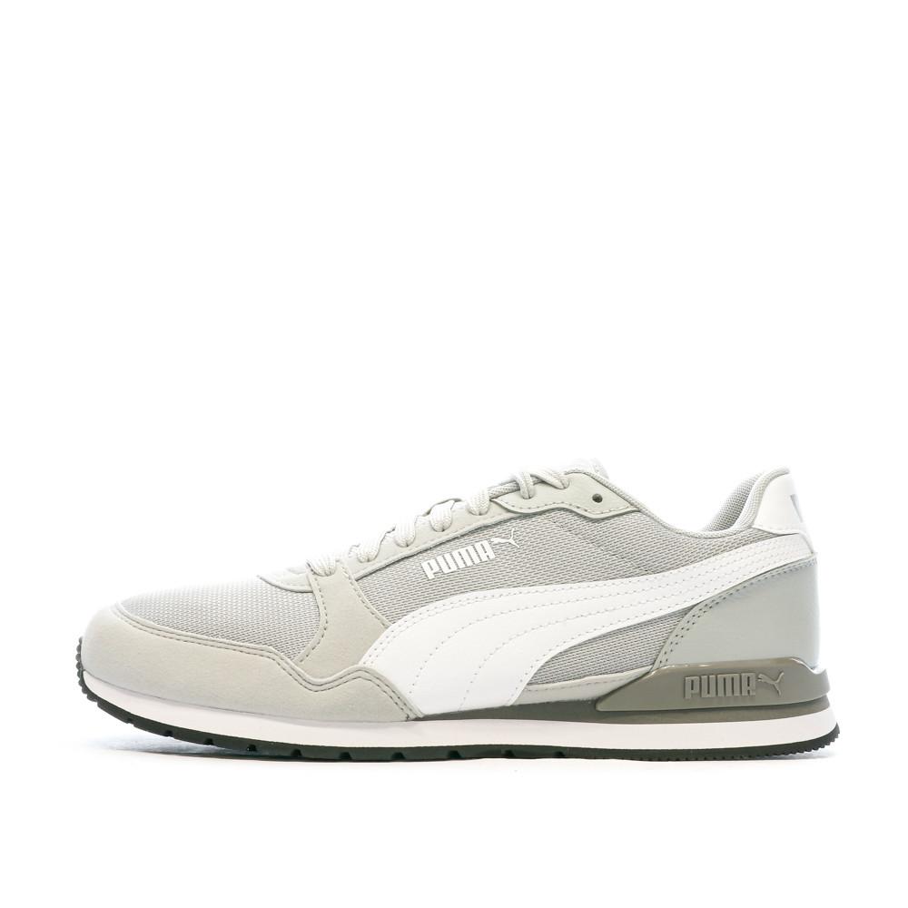 Baskets Gris/Blanc Homme Puma V3 Mesh Castlerock pas cher