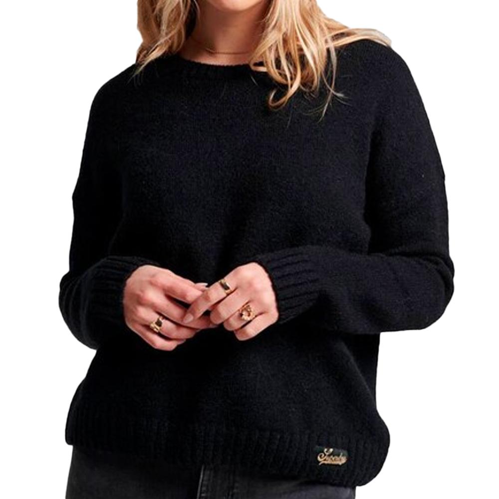 Pull Marine Femme Superdry Essential pas cher