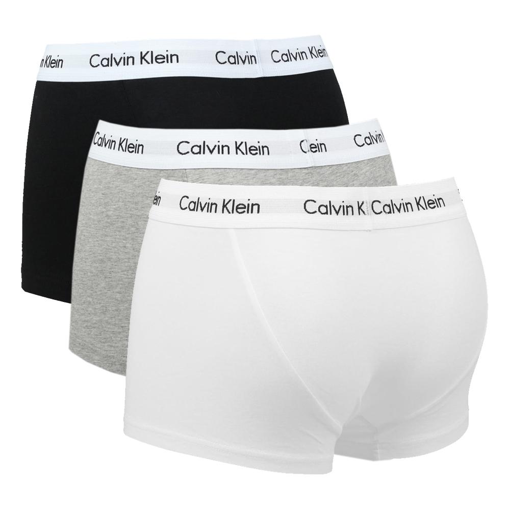 x3 Boxers Noir/Gris/Blanc Homme Calvin Klein Rise vue 2