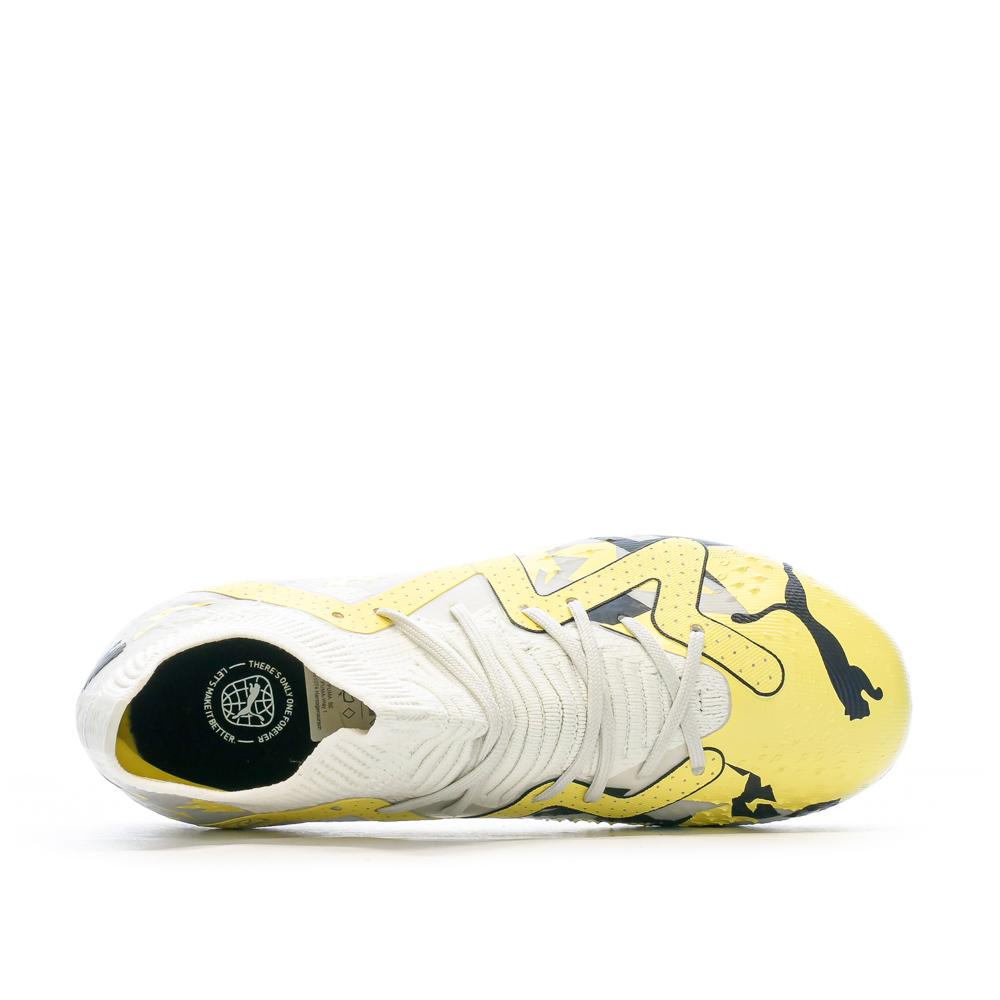 Chaussures de foot Gris/Jaune Enfant Puma Future Match FG vue 4