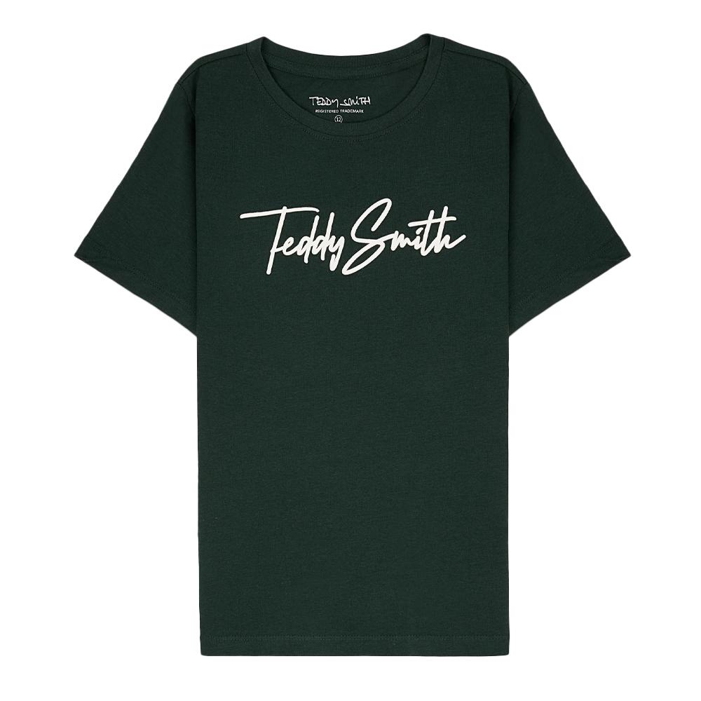 T-shirt Vert Foncé Garçon Teddy Smith Evan pas cher