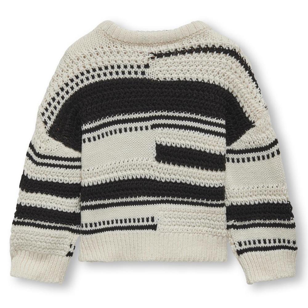 Pull Noir/Blanc Fille Kids ONLY Gsutha vue 2