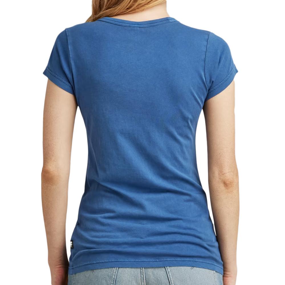 T-shirt Bleu Electrique Femme G-Star Raw Eyben vue 2