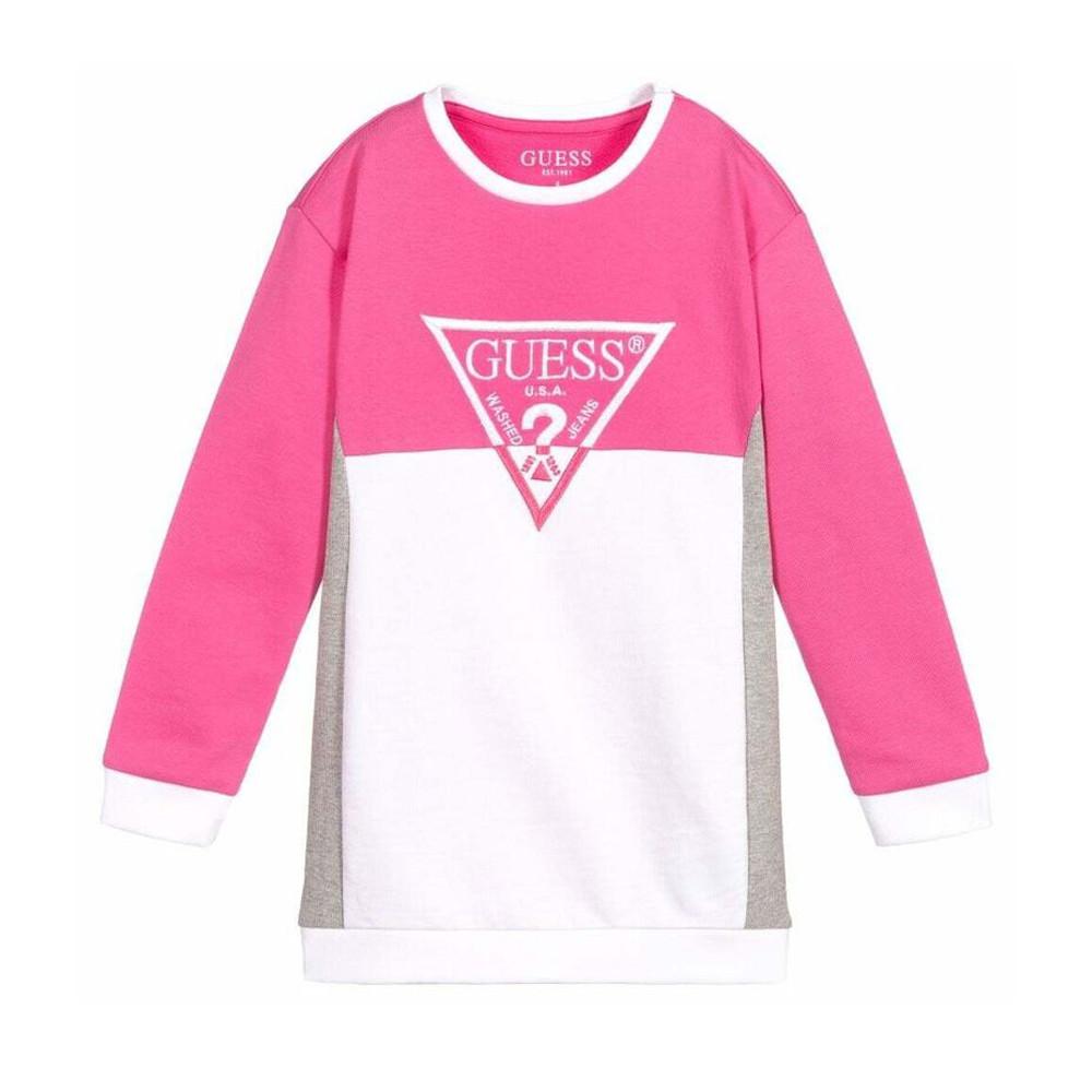 Robe Rose Fille Guess Logo pas cher