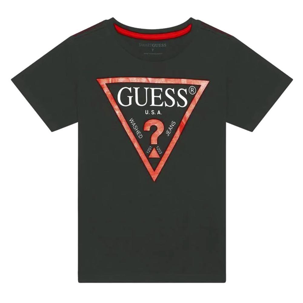 T-shirt Noir Garçon Guess L73I55K8HM0 pas cher