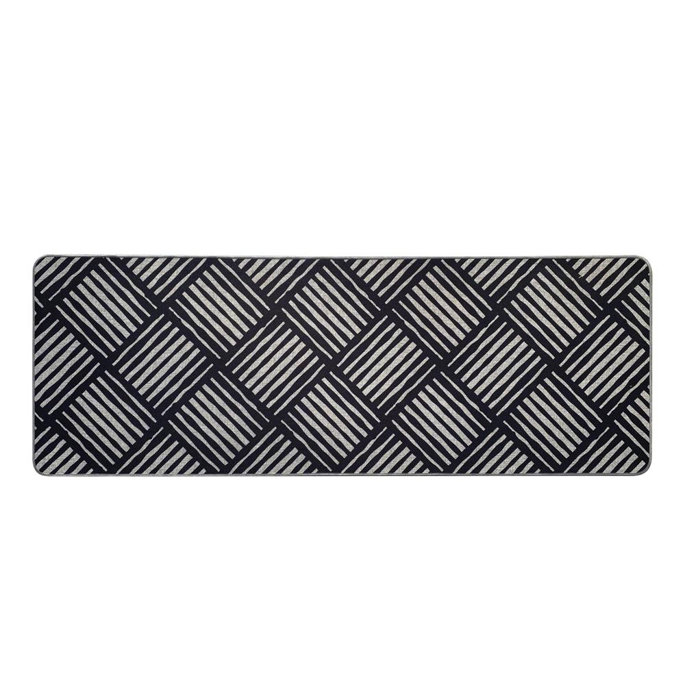 Tapis Gris/Noir Luance 45x120cm Africa pas cher