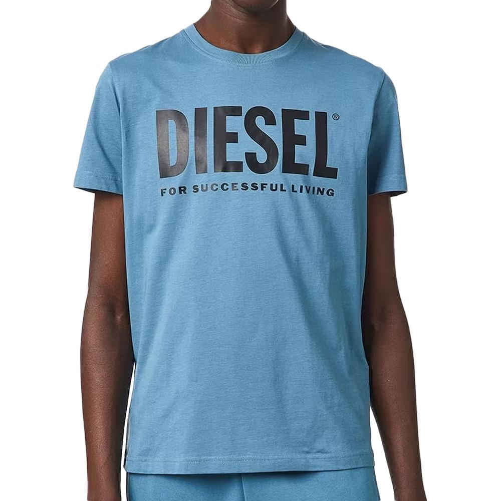 T-shirt Bleu Homme Diesel Diegos pas cher