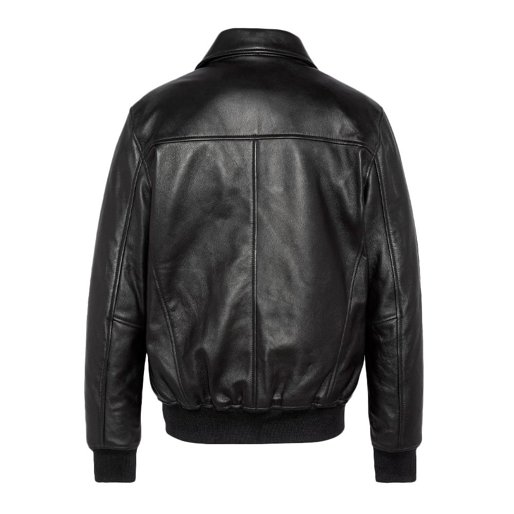 Blouson Cuir Noir Homme Schott LCDETROIT vue 2