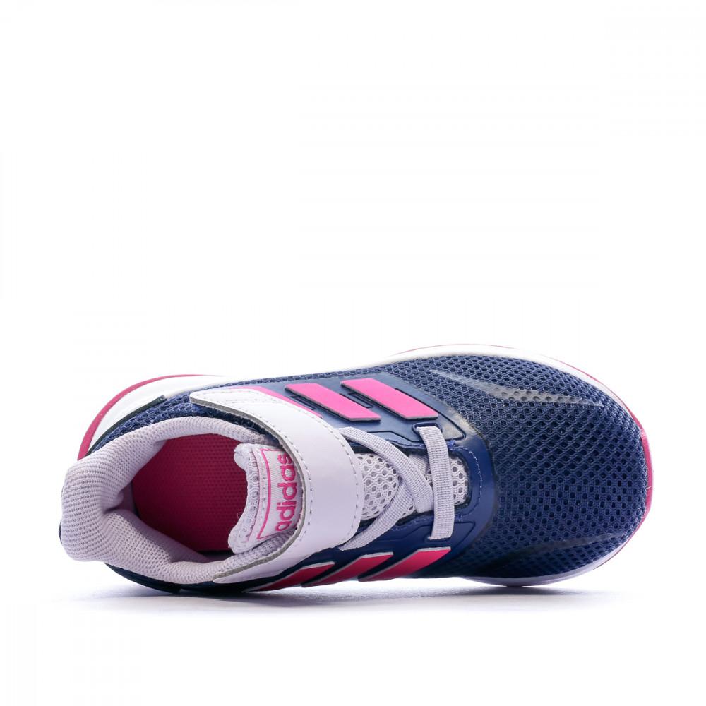 Baskets marine/rose bébé Fille Adidas RUNFALCON vue 4