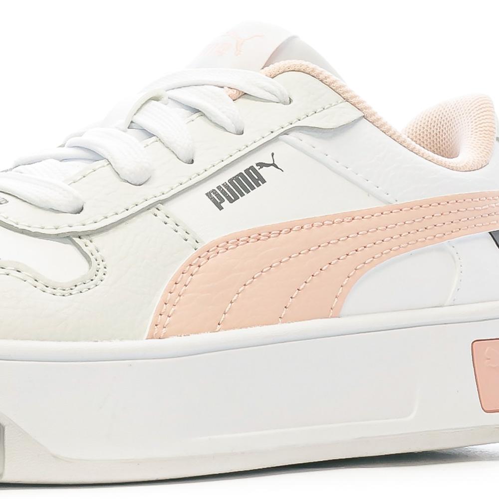 Baskets Blanches/Rose Fille Puma Carina 04 vue 7