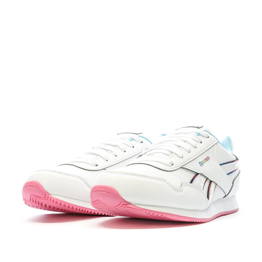 Baskets Blanc/Rose Fille Reebok Royal vue 6