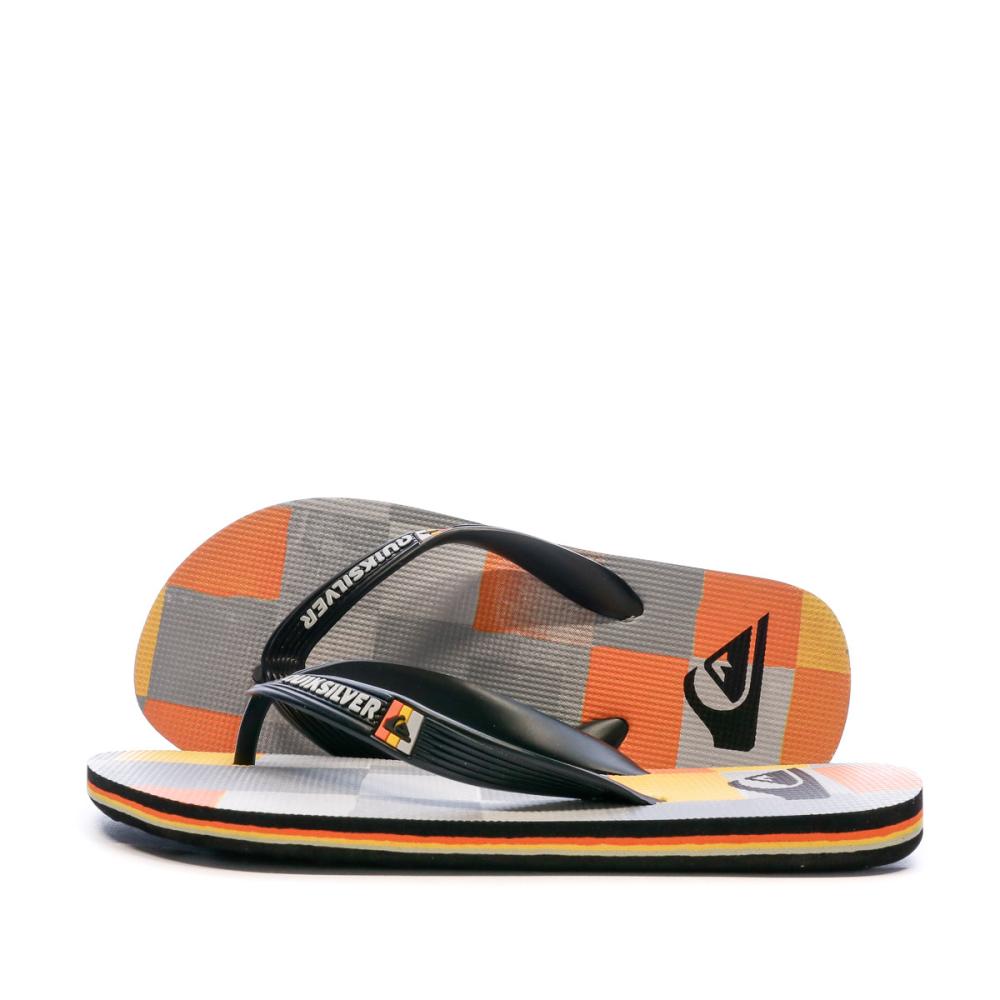 Tongs Orange Garçon Quiksilver Molokaï pas cher