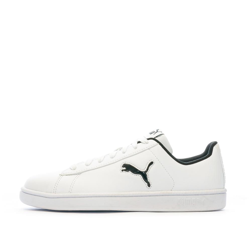 Baskets Blanches/Noires Garçon Puma Cat pas cher