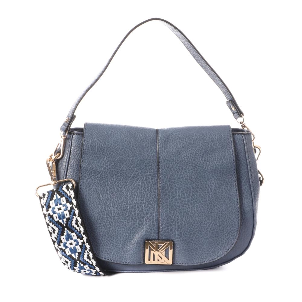 Sac à Bandoulière Bleu Femme Manoukian Rita pas cher