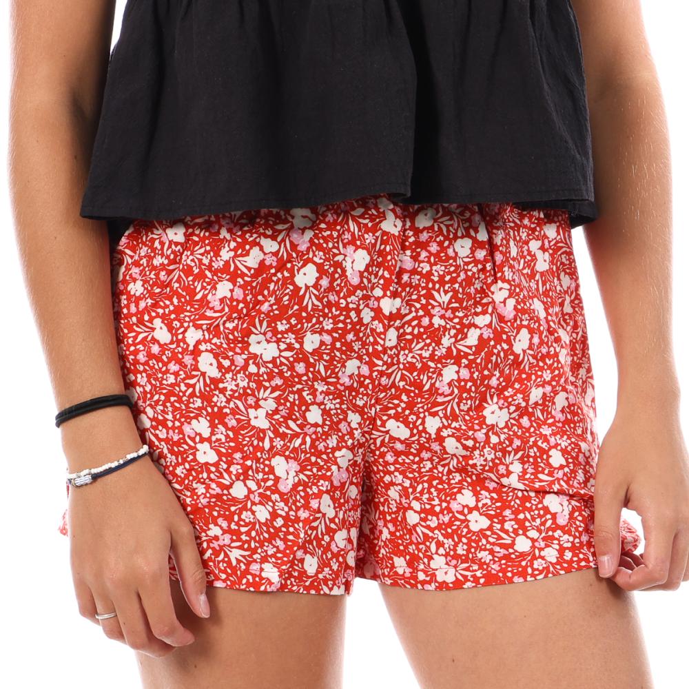 Short Rouge à Motifs Femme Only Nova Life pas cher