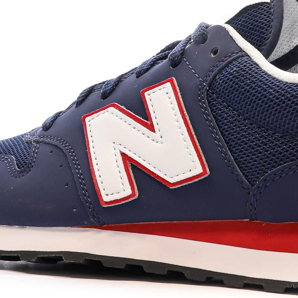 Baskets Marine/Rouge Homme New Balance 500 vue 7