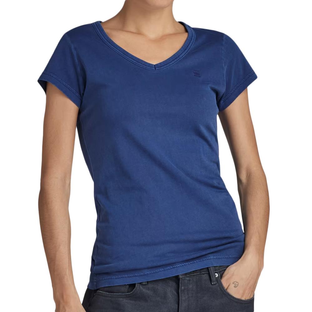 T-shirt Bleu Roi Femme G-Star Raw Eyben D21314 pas cher