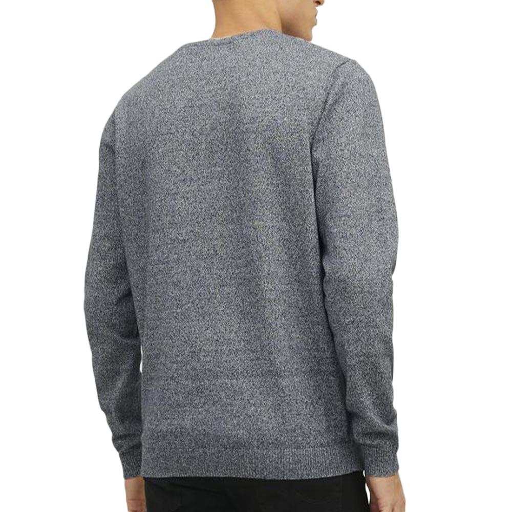 Pull Gris Homme Jack & Jones Basic Knit vue 2