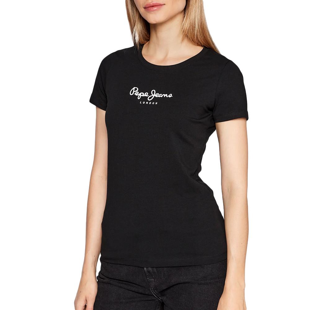 T-shirt Noir Femme Pepe Jeans New Virginia pas cher