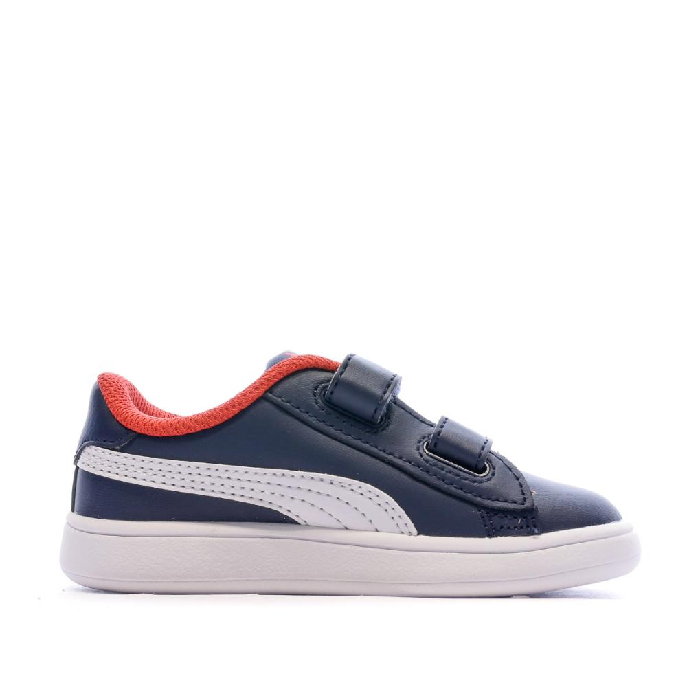 Baskets Bleu Marine bébé Puma Smash V2 vue 2